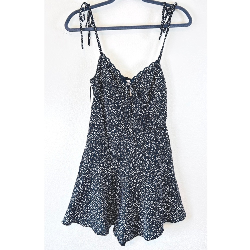 Princess Polly Floral Boho Festival Ditsy Mini Romper Eyelet Lace Trim Size US 4